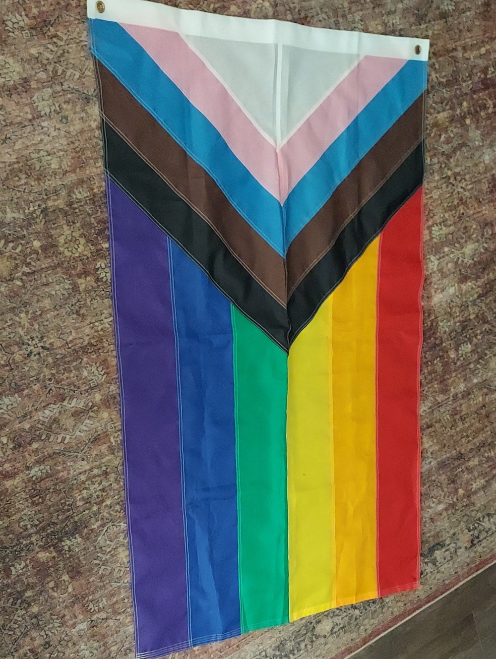 Progress Rainbow Large Heavy Nylon Flag